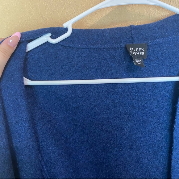 Eileen Fisher 100% Wool Open Cardigan Sweater Size XS - Picture 3 of 7